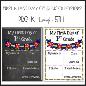 First and last day of school posters. #backtoschool