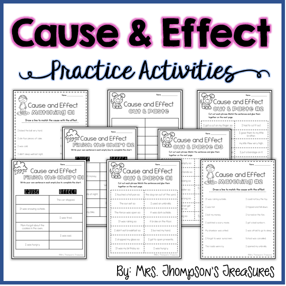 Cause and effect practice activities
