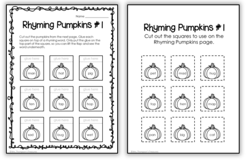 Pumpkin Printables - Mrs. Thompson's Treasures