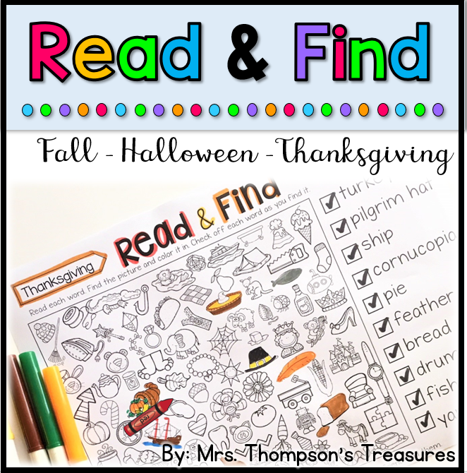 Fun hidden picture puzzles for fall!