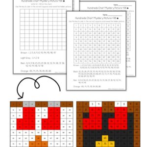 Cute Chrismtas activity - practice number sense on the hundreds chart and create a picture of Christmas stockings over the fireplace. #christmas #math