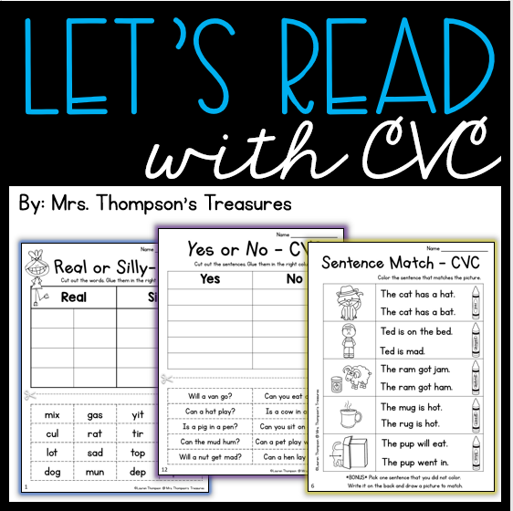 Fun interactive activities to practice reading with cvc words.