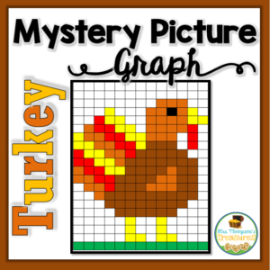 Thanksgiving math turkey graphing mystery picture