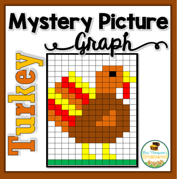Thanksgiving math turkey graphing mystery picture