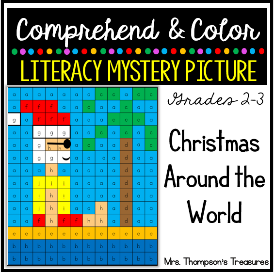 Literacy mystery picture Christmas around the world