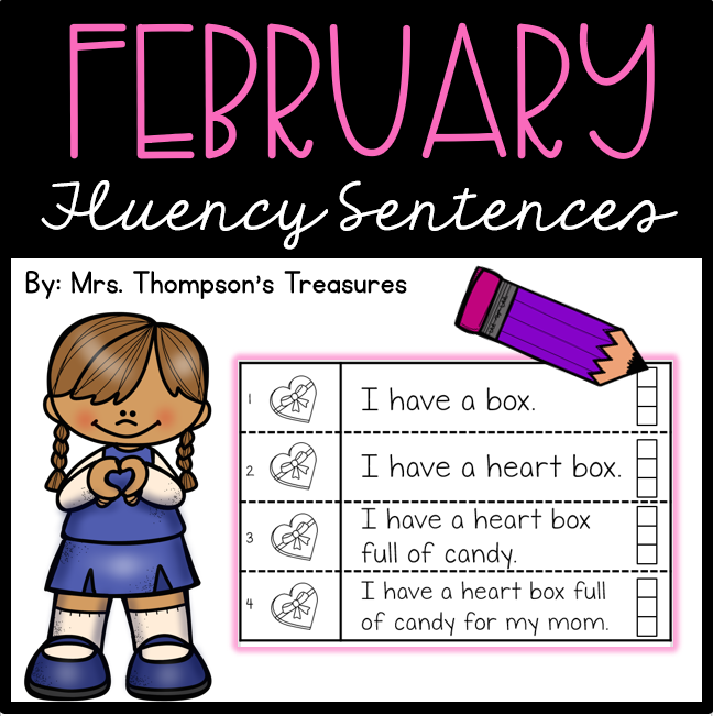 Guided reading for February - fluency sentences