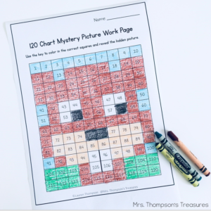 Free groundhog mystery picture using numbers on a 120 chart.