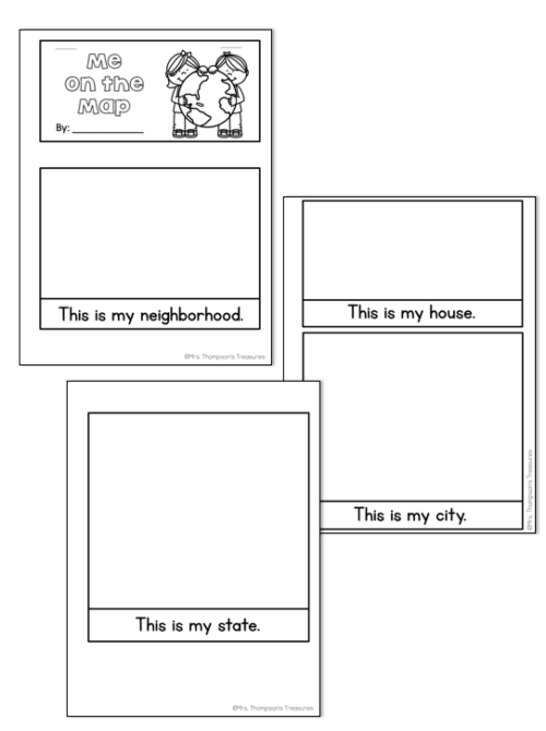 Me on the Map Flip Book - Mrs. Thompson's Treasures
