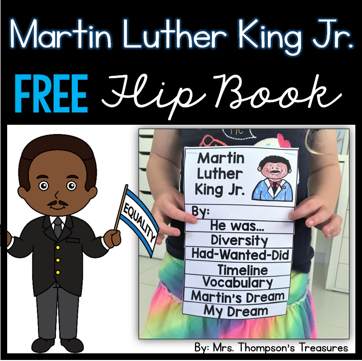 Free Martin Luther King Jr. flip book activity
