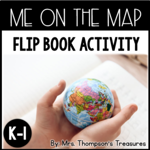 Me on the Map flip book activity