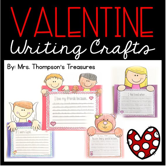 Valentine's Day mix and match writing prompts and crafts