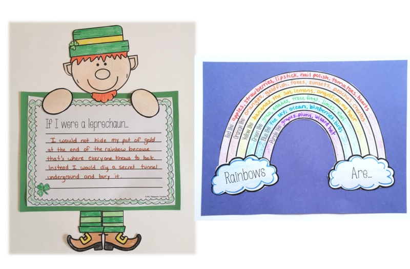 St. Patrick's Day writing crafts - prompts and character templates to mix and match.