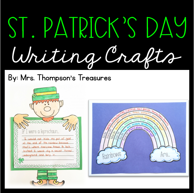 St. Patrick's Day writing crafts - prompts and character templates to mix and match.
