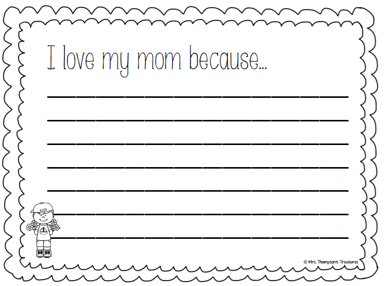 Free Mother's Day writing crafts activity. Includes a variety of templates.