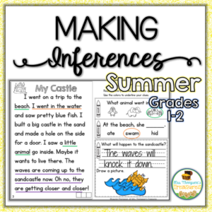 Summer reading passages and making inferences questions