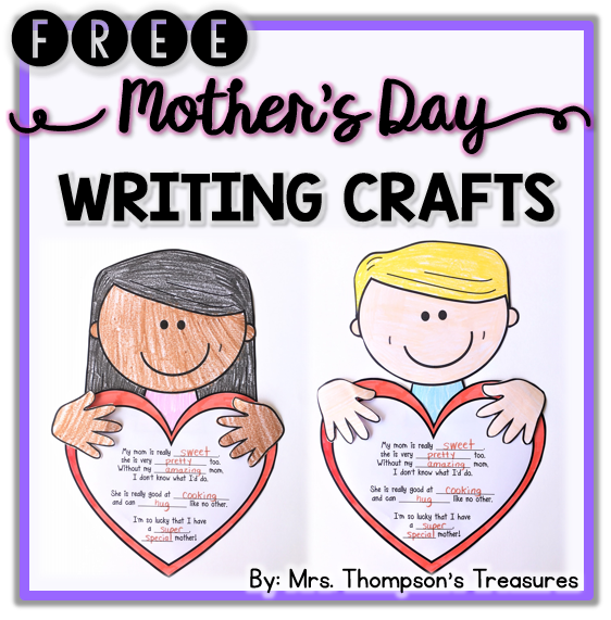 Free Mother's Day writing crafts activity. Includes a variety of templates.