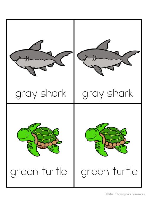 Ocean Animals Emergent Reader - Mrs. Thompson's Treasures